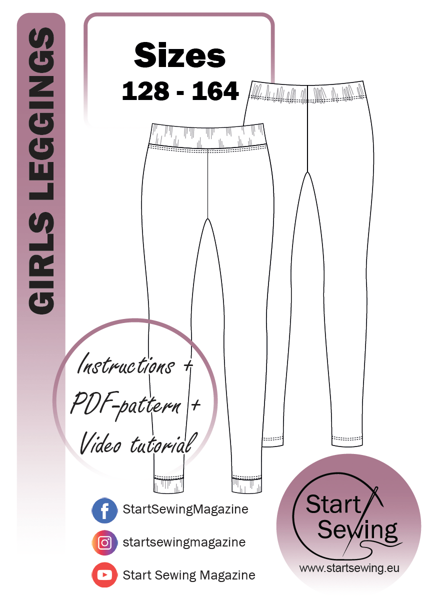 Girls leggings PDF sewing pattern