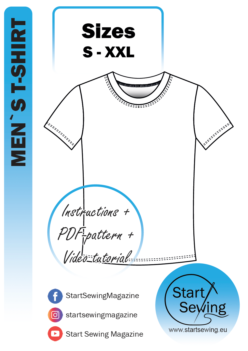 Men's T-shirt PDF sewing pattern
