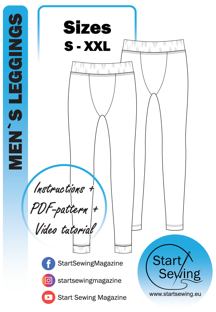 Men's leggings PDF sewing pattern
