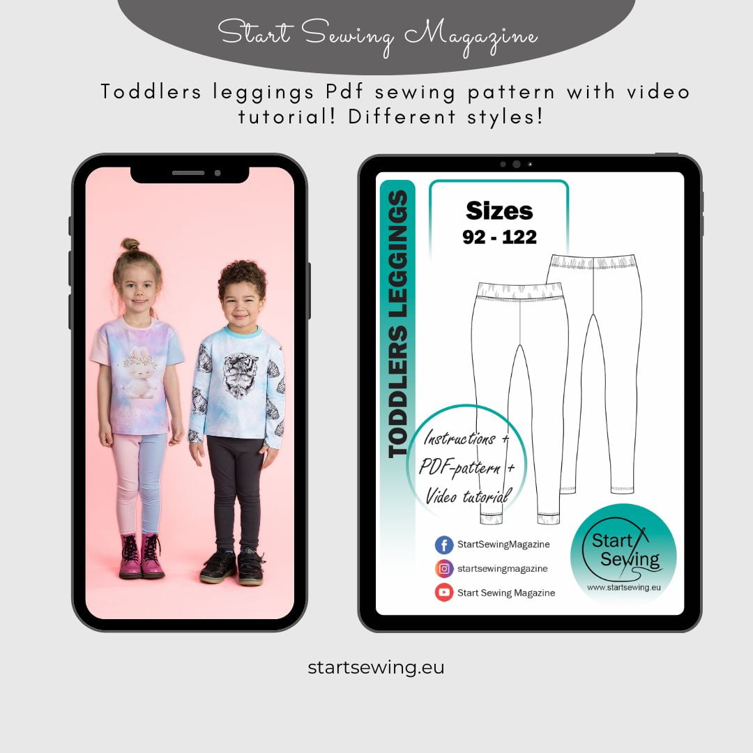 Toddlers leggings PDF sewing pattern