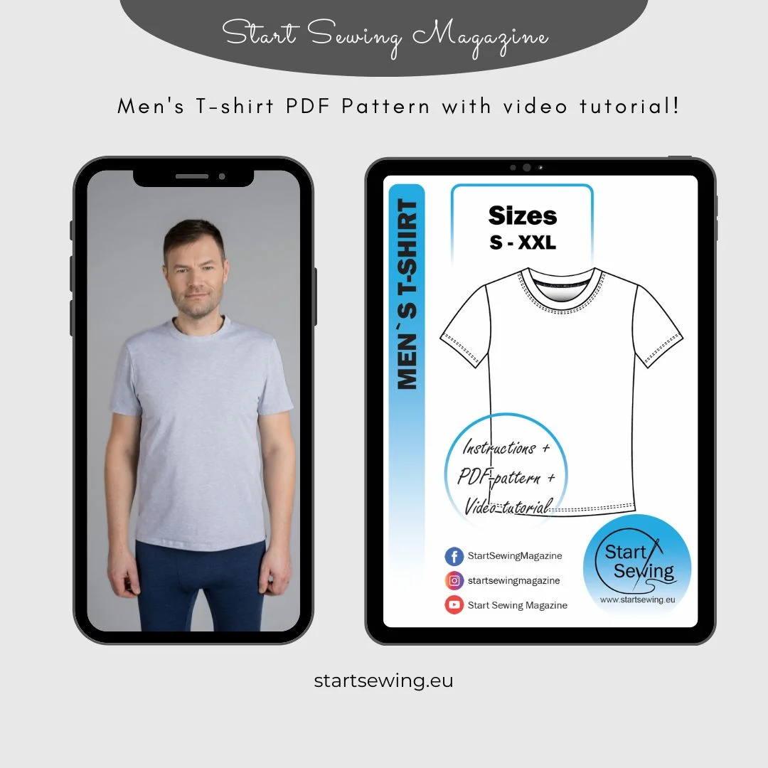 Men's T-shirt PDF sewing pattern