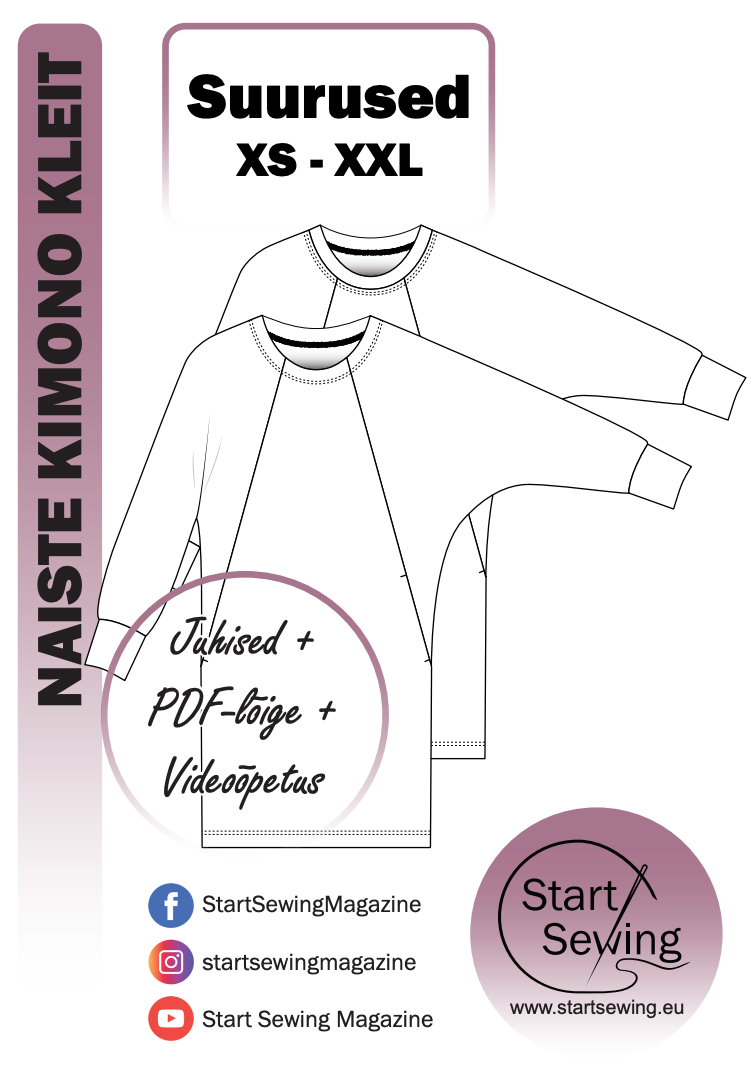 Womens kimono dress PDF sewing pattern XS-XXL
