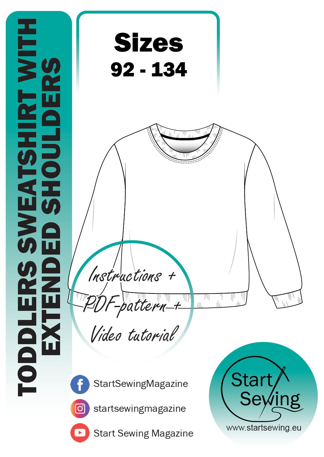 Toddlers sweatshirt PDF sewing pattern