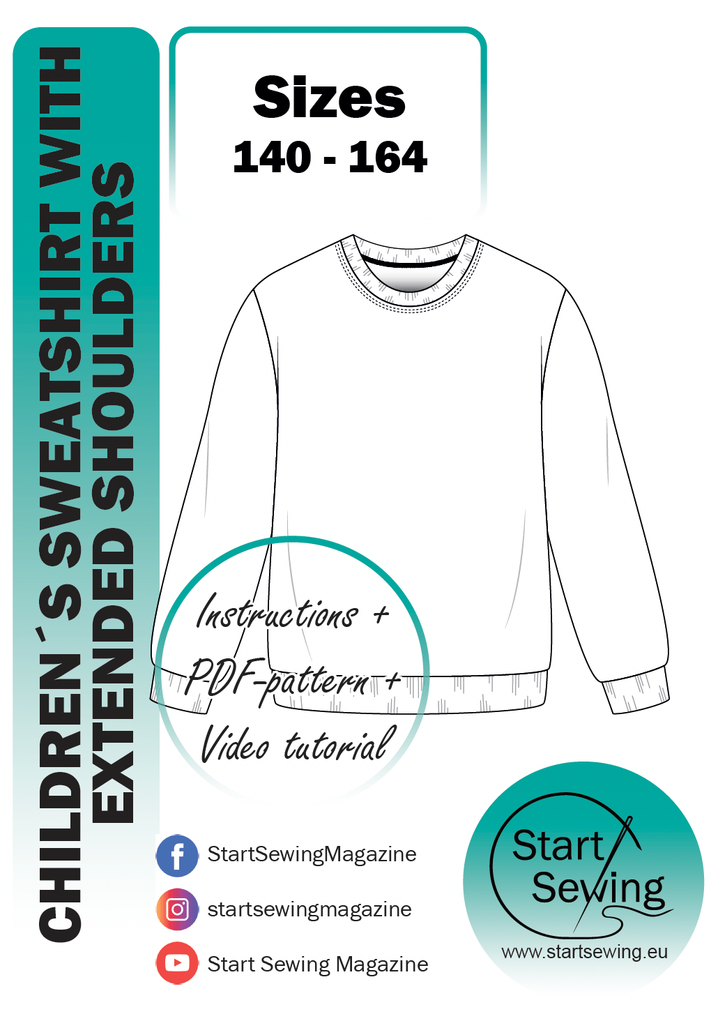 Children's sweatshirt PDF sewing pattern