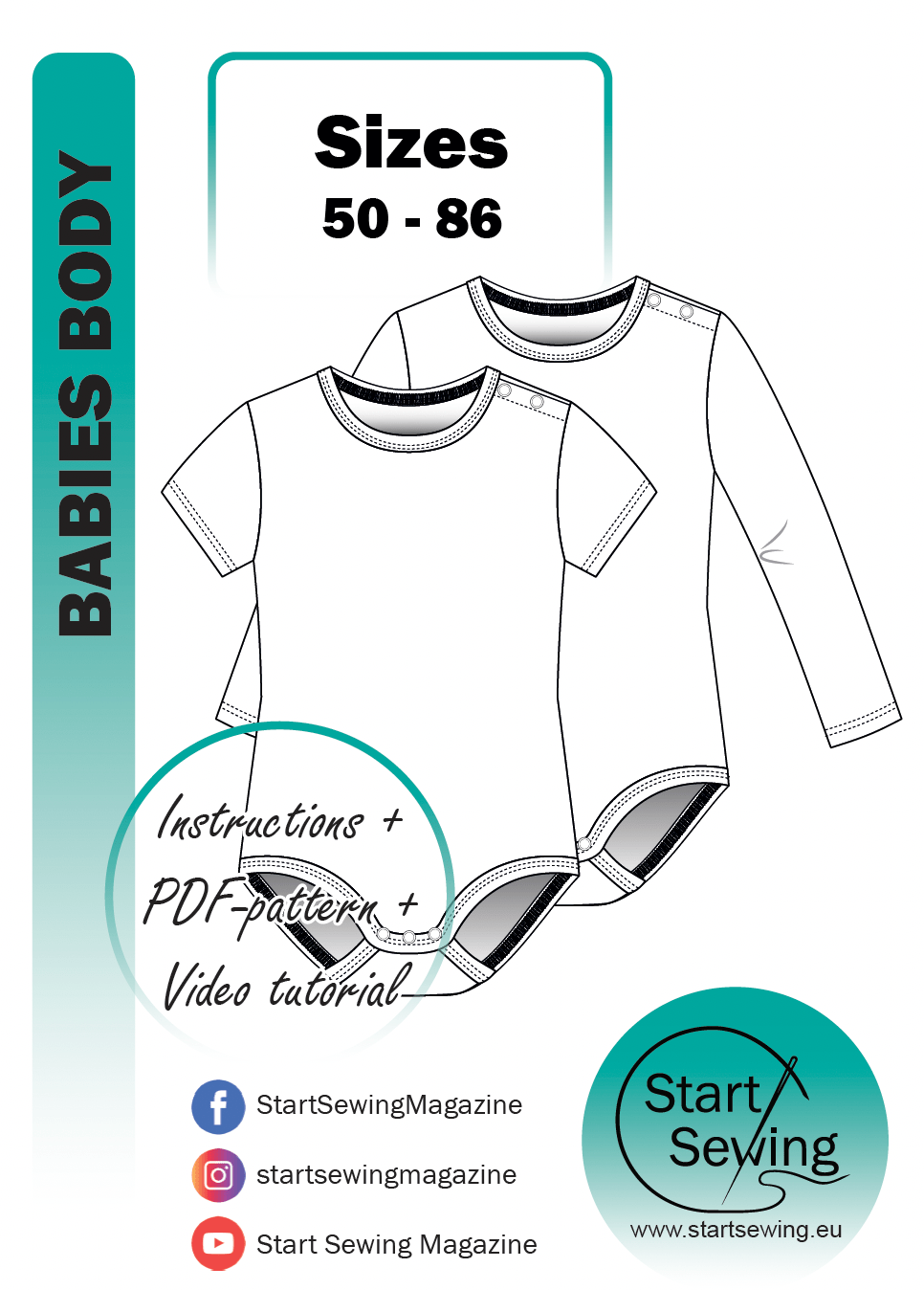 Babies body PDF sewing pattern