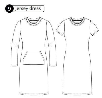 Girls Jersey dress PDF sewing pattern