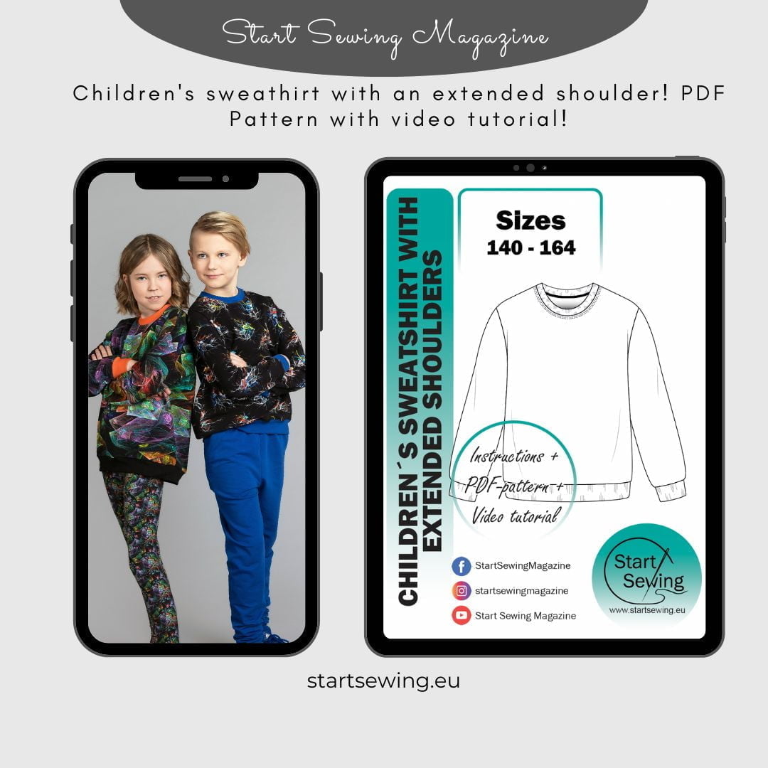 Children's sweatshirt PDF sewing pattern