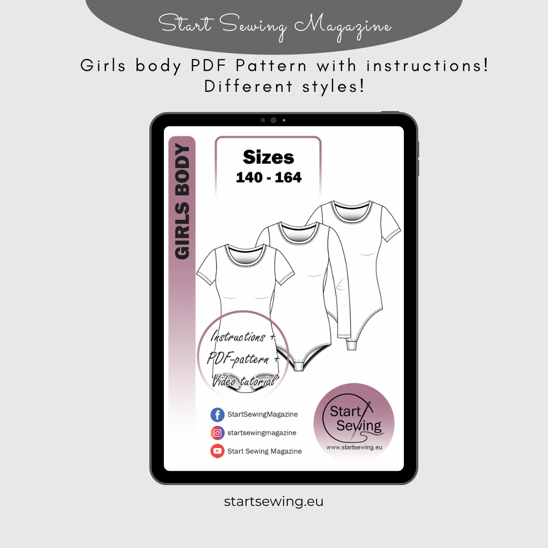Children's bodysuit PDF sewing pattern