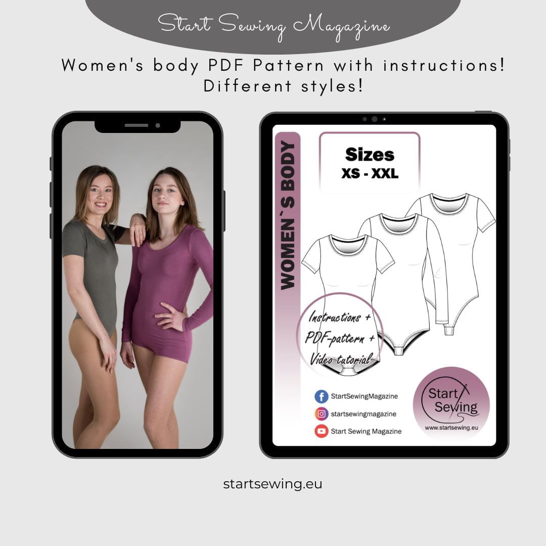 Women's body PDF sewing pattern